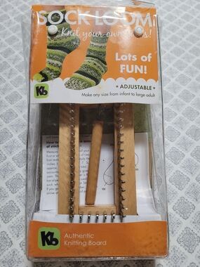 KB NEW Knitting Board Sock Loom Fine Gauge Adjustable Kids to Adults Size